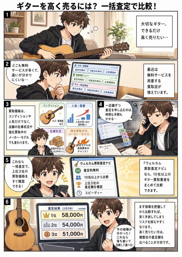 ギター一括査定マンガ